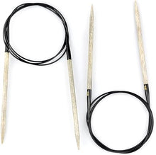 Load image into Gallery viewer, circular needles with wooden tips