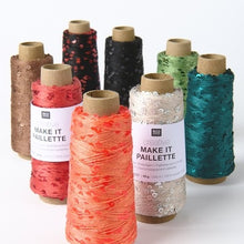 Load image into Gallery viewer, fine yarn with sequins for knitting