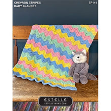 Load image into Gallery viewer, chevron stripes baby blanket photo