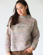 Load image into Gallery viewer, sweater sample of wool silk alpaca blend yarn for knitting