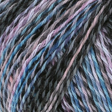 Load image into Gallery viewer, cotton wool blend sock yarn with marled colours
