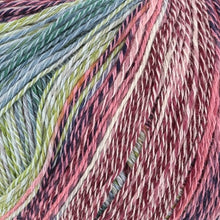 Load image into Gallery viewer, cotton wool blend sock yarn with marled colours
