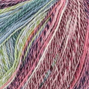 cotton wool blend sock yarn with marled colours