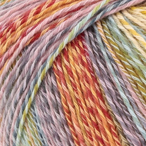 cotton wool blend sock yarn with marled colours
