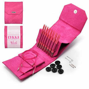 set of interchangeable knitting needles in a beautiful case