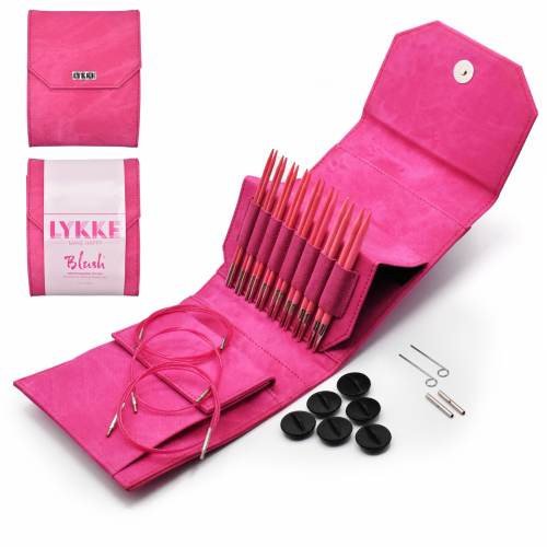 set of interchangeable knitting needles in a beautiful case