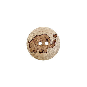 wooden button