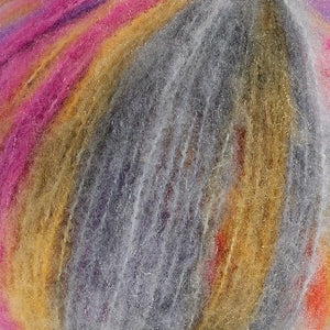 fluffy chunky weight yarn for knitting and crocheting in variegated colours