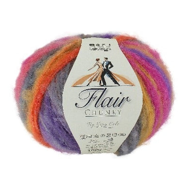 fluffy chunky weight yarn for knitting and crocheting in variegated colours