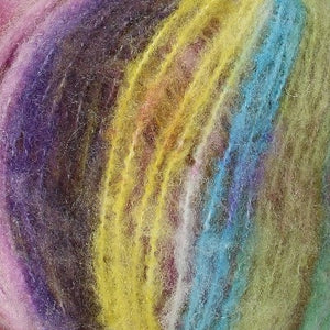 fluffy chunky weight yarn for knitting and crocheting in variegated colours