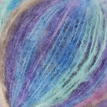 Load image into Gallery viewer, fluffy chunky weight yarn for knitting and crocheting in variegated colours
