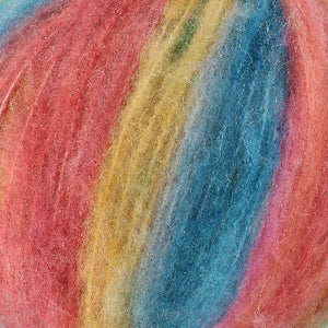 fluffy chunky weight yarn for knitting and crocheting in variegated colours