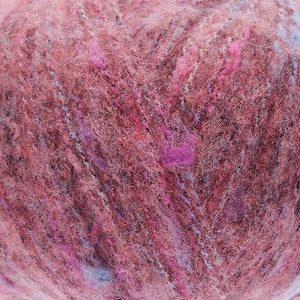 fluffy yarn with neps for knitting