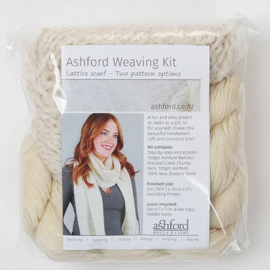 yarn kit to make a woven scarf