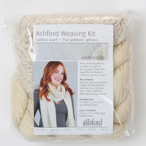 yarn kit to make a woven scarf