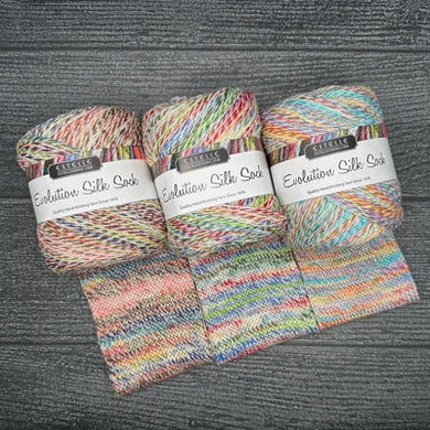 silk and cotton sock yarn