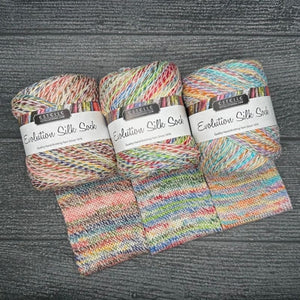 silk and cotton sock yarn