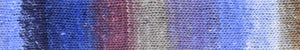 A skein of Noro Sonata Shima yarn in multicolor for knitting