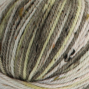 aran weight yarn for knitting and crocheting in variegated colours