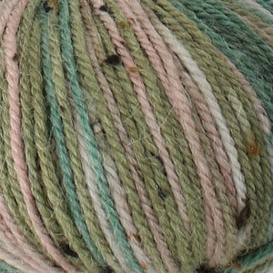 aran weight yarn for knitting and crocheting in variegated colours
