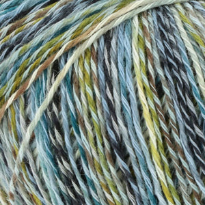 cotton wool blend sock yarn with marled colours