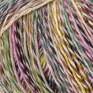 cotton wool blend sock yarn with marled colours