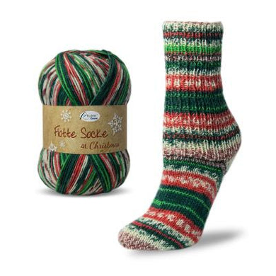 colourful Christmas sock yarn for knitting